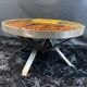Roche Bobois coffee table design 1960-1970 ceramic top on metal.