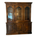 Library with 3 doors, Louis Philippe in French walnut.