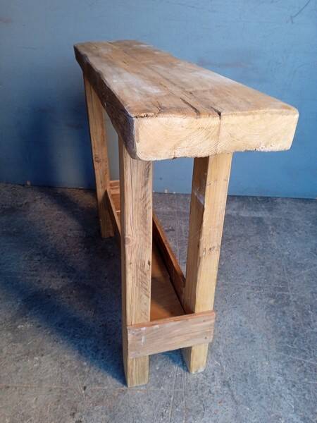 Brutalist console 120 cm solid wood