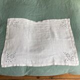 Embroidered tea tablecloth and towels