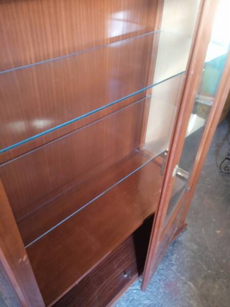 Empire display case 2 wooden doors, 1940/50s