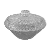Bonbonnière avec couvercle en verre taillé