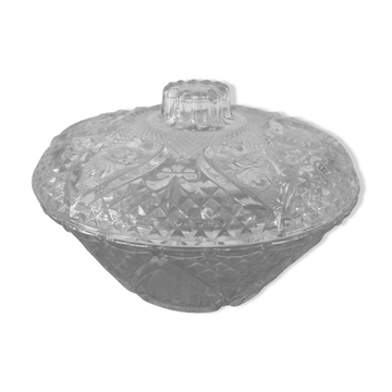Bonbonnière with cut glass lid