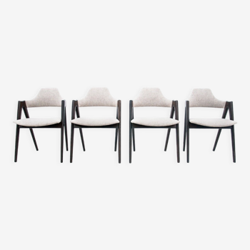 Four Compass dining chairs by Kai Kristiansen Denmark 1960s