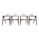 Four Compass dining chairs by Kai Kristiansen Denmark 1960s