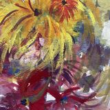 Tableau «fleurs multicolores » atelier jean-francois devaliere