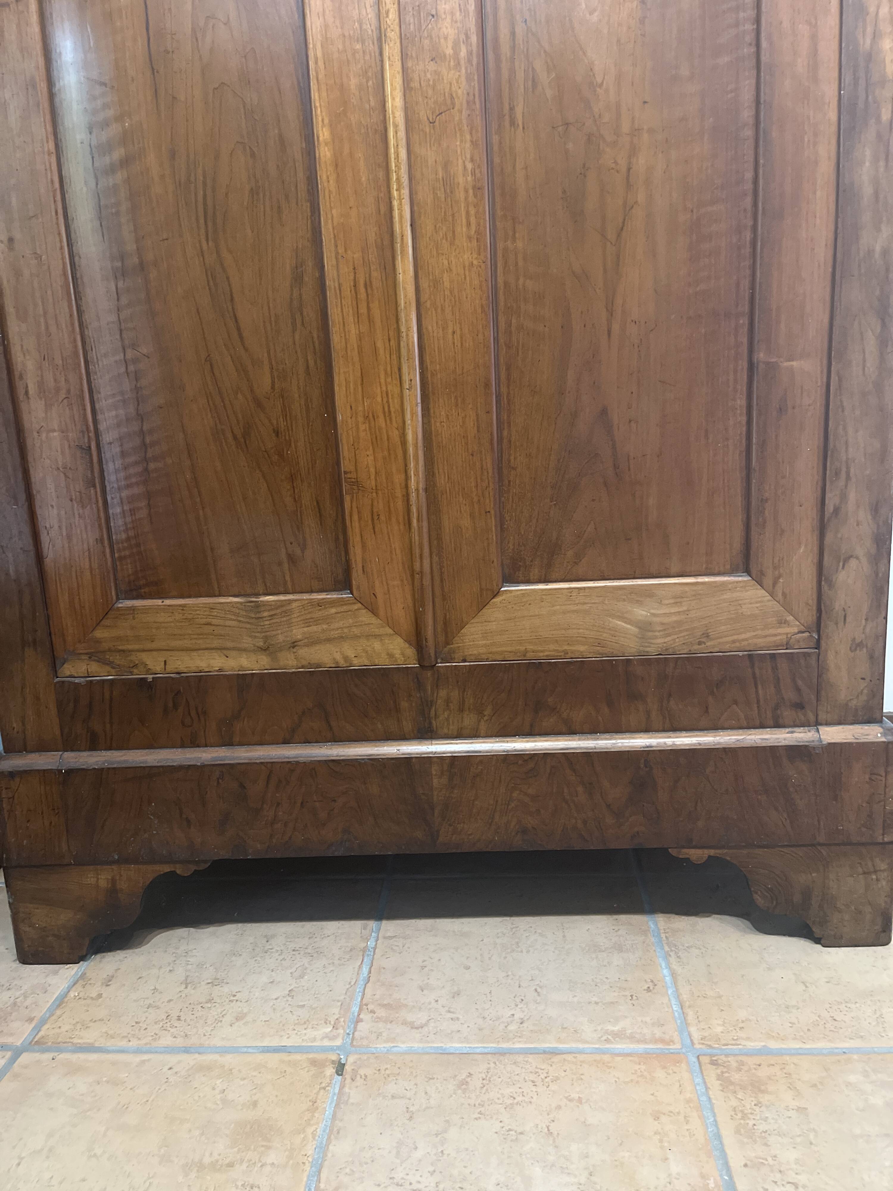 Antique cherry wood wardrobe, Louis Philippe style, 2 doors