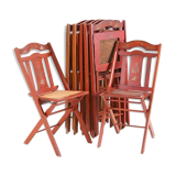 Ensemble de six chaises pliantes