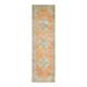 Vintage Turkish Oushak Handmade Wool Cotton Orange Runner Rug 101x339