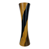 Vintage wooden diabolo vase