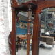Large mahogany Art Nouveau mirror 178x220cm
