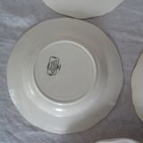 5 assiettes creuses H.Loux Sarreguemines Obernai