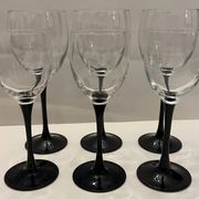 6 stemmed glasses