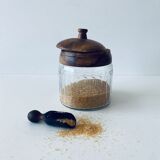 Old glass and wood candy maker