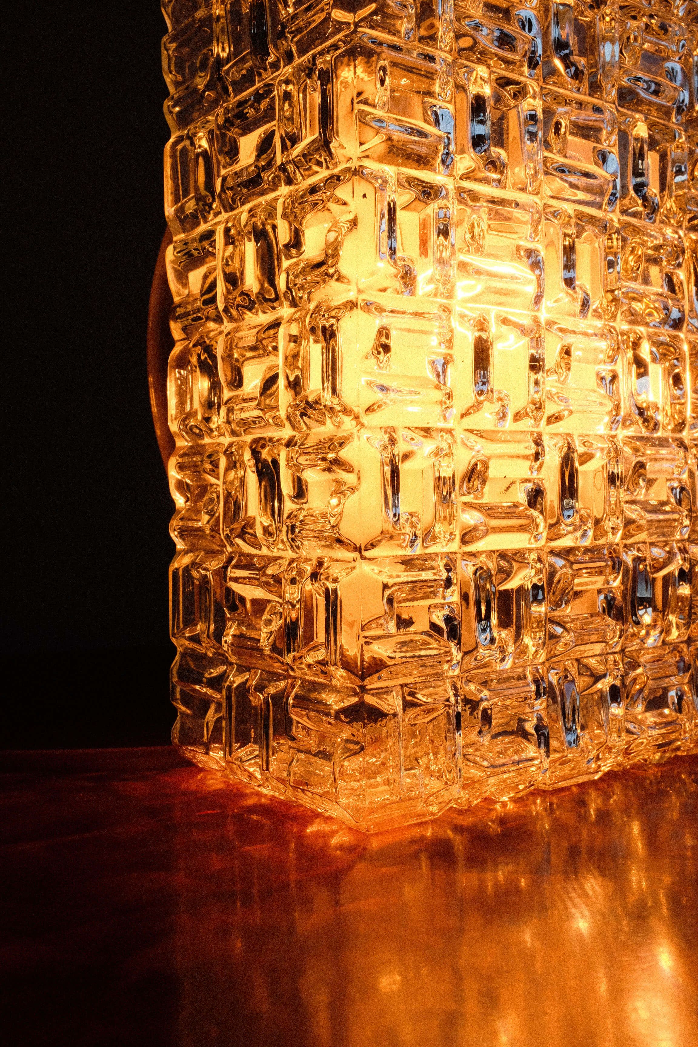 Czechoslovakian glass wall lamps by osvětlovací sklo, 1980s