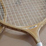 Pair of old badminton rackets