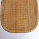 Vintage wicker stool / footstool with gray metal hairpin legs - Ikea