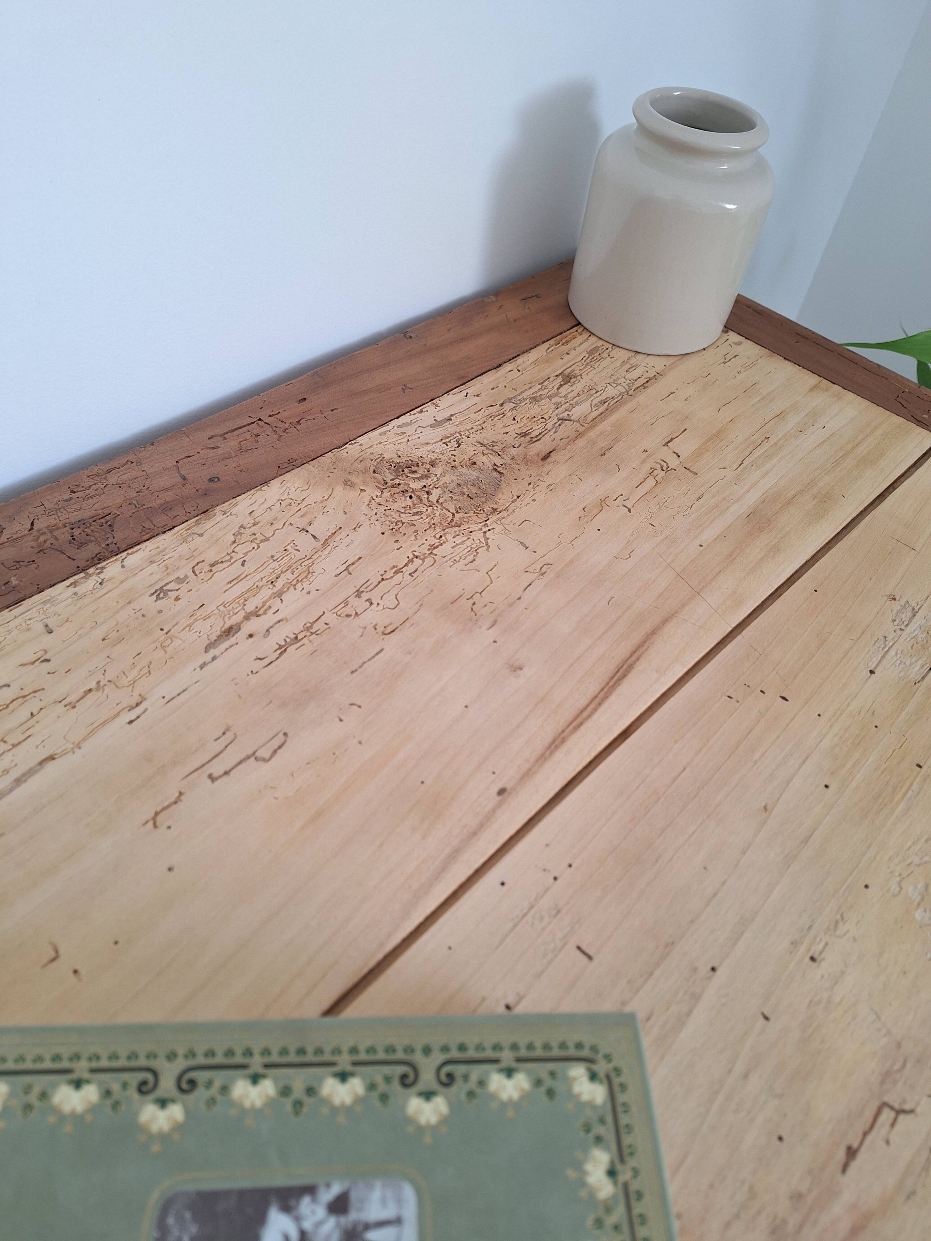 Antique solid wood desk – Late 19th century (1880-1900) – Restored
