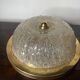 Frosted glass and brass ceiling light, 1970s