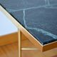 Italian green marble and brass coffee table 1950