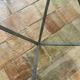Design coffee table in glass and black metal – Geometric base