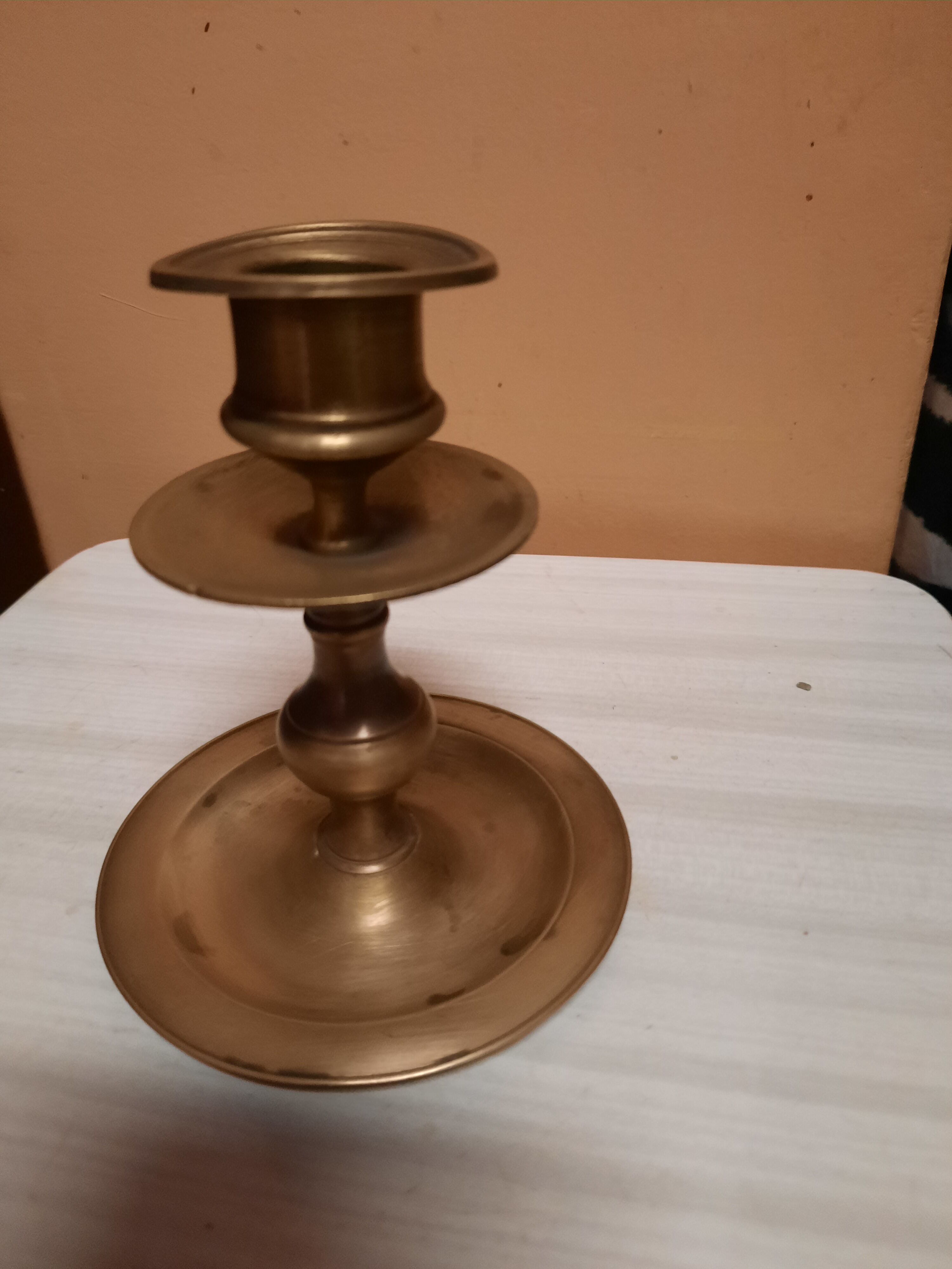 Golden candle holder