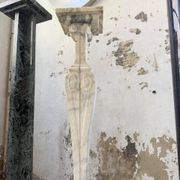 Set of 4 marble columns or pedestals.