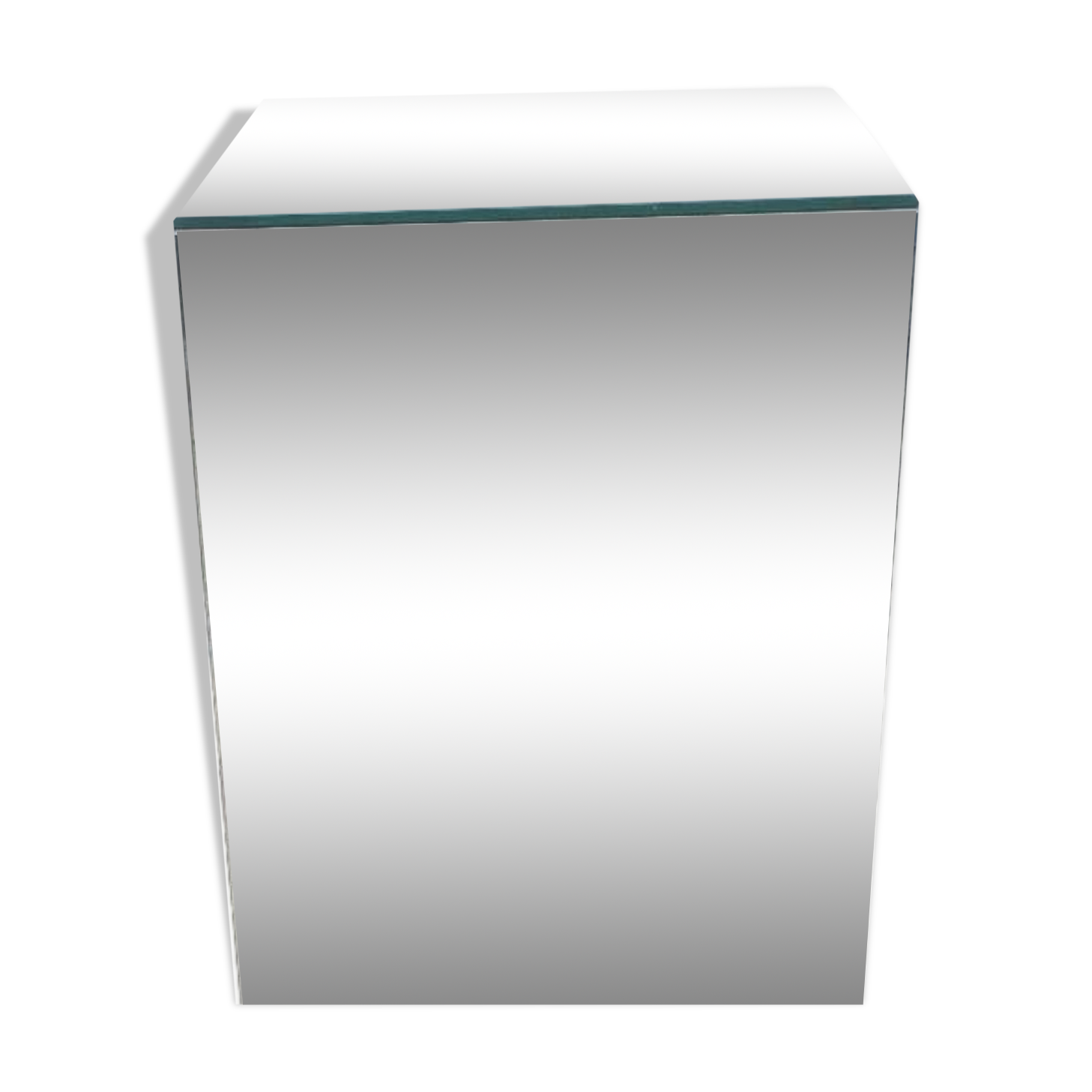 Mirrored cube end table