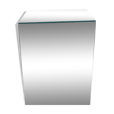 Mirrored cube end table