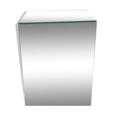 Mirrored cube end table