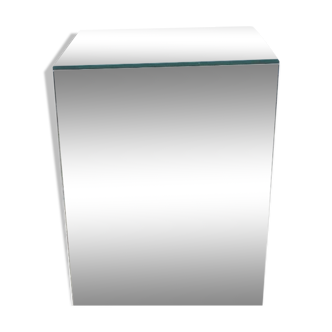 Mirrored cube end table