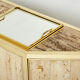 Pair of travertine brass cabinets by Alfredo Freda 1975