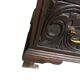 Antique tall wardrobe in dark carved wood / bohemian wardrobe