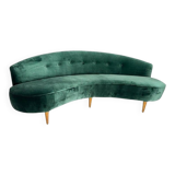 Mid-Century Curved Sofa in the style of Federico Munari, Italy, 1950s