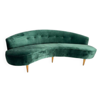 Mid-Century Curved Sofa in the style of Federico Munari, Italy, 1950s