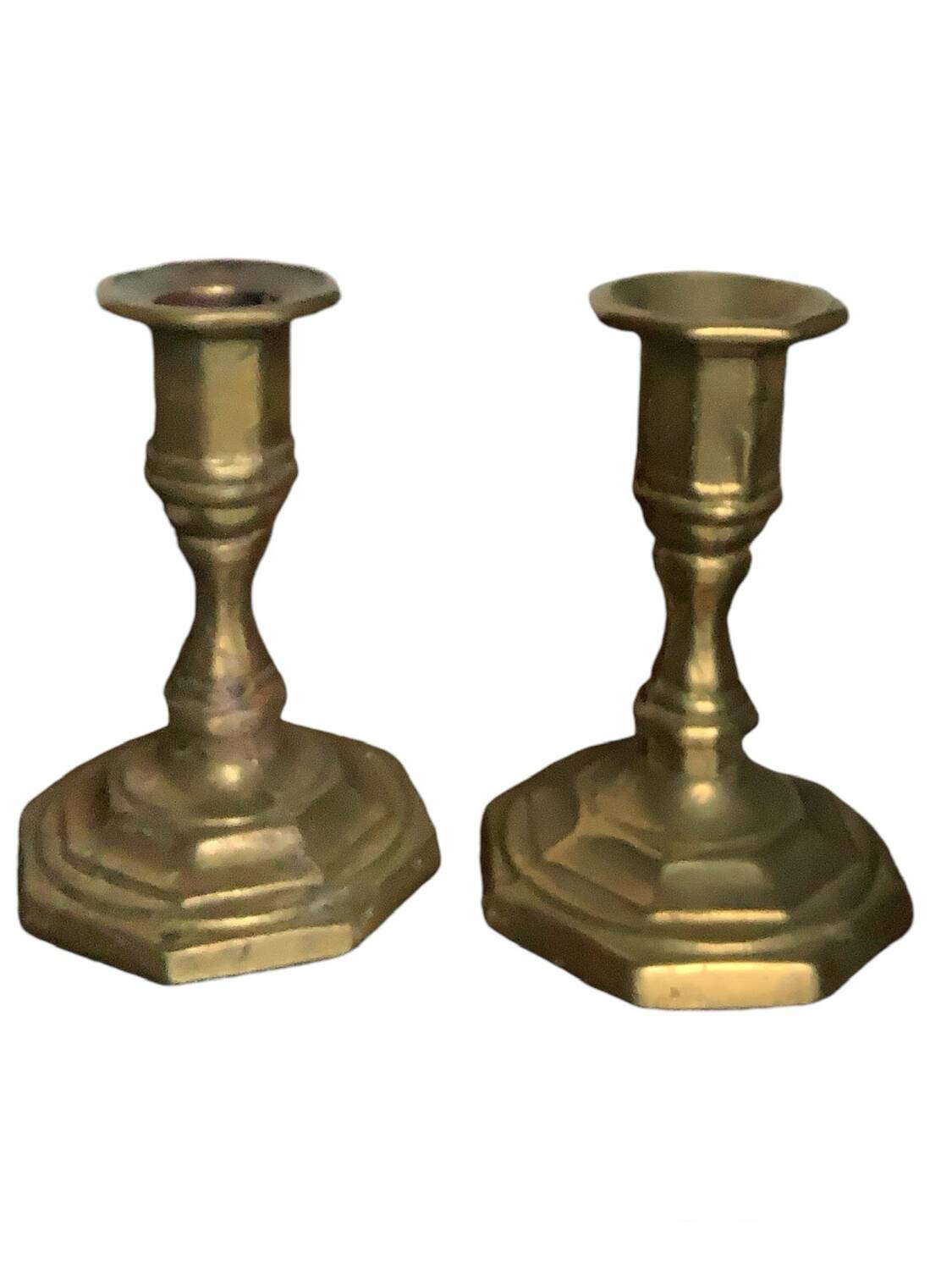 Pair of brass candlesticks