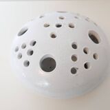 Centrepiece, white ceramic flower holder signed.