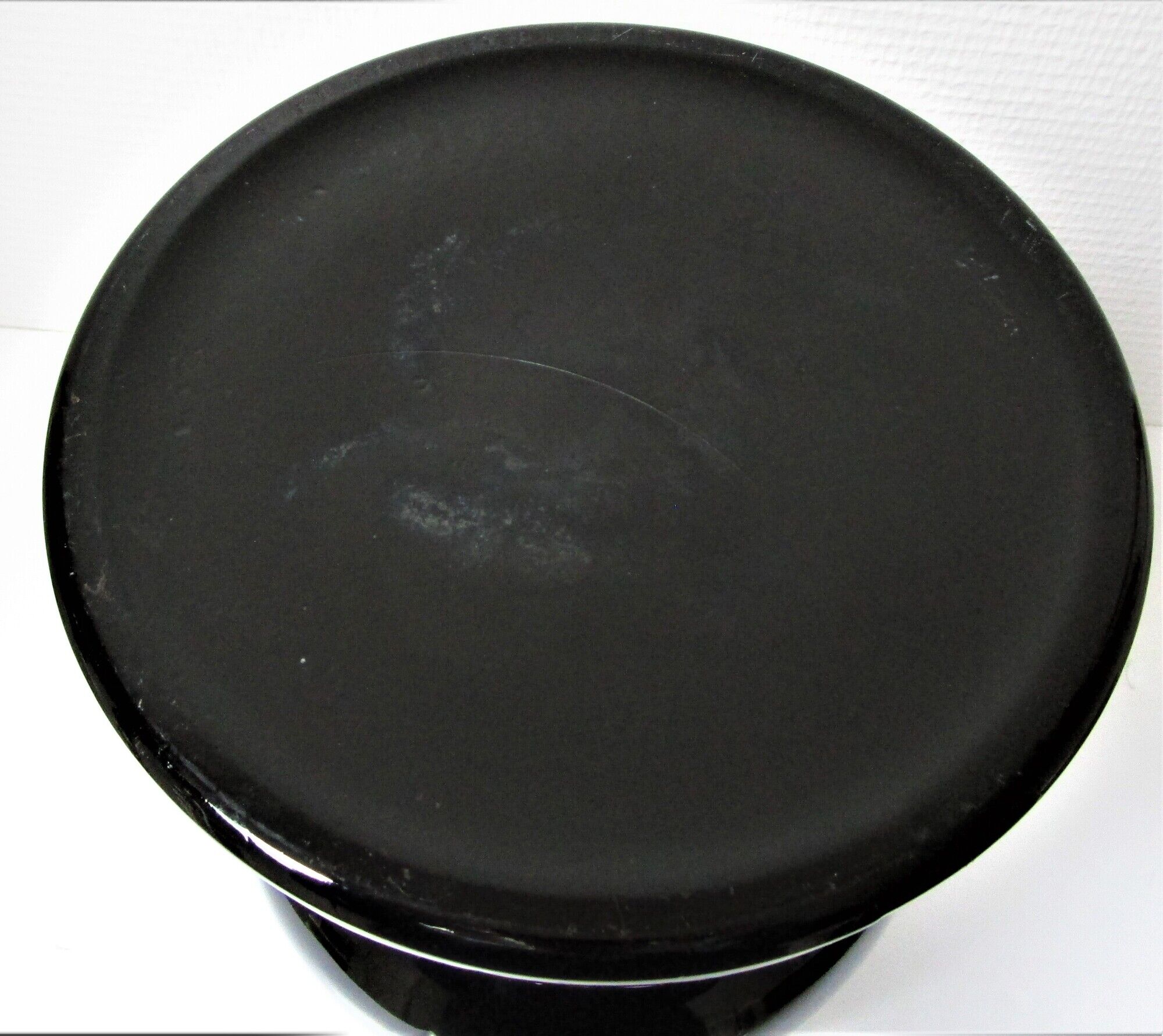 Champagne bucket design black glass in the shape of a 70s cork