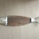 Wood/Silver Metal cutting board