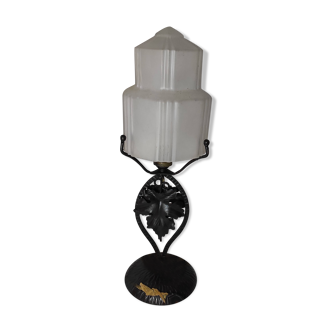 Wrought iron Arts Deco laying lamp