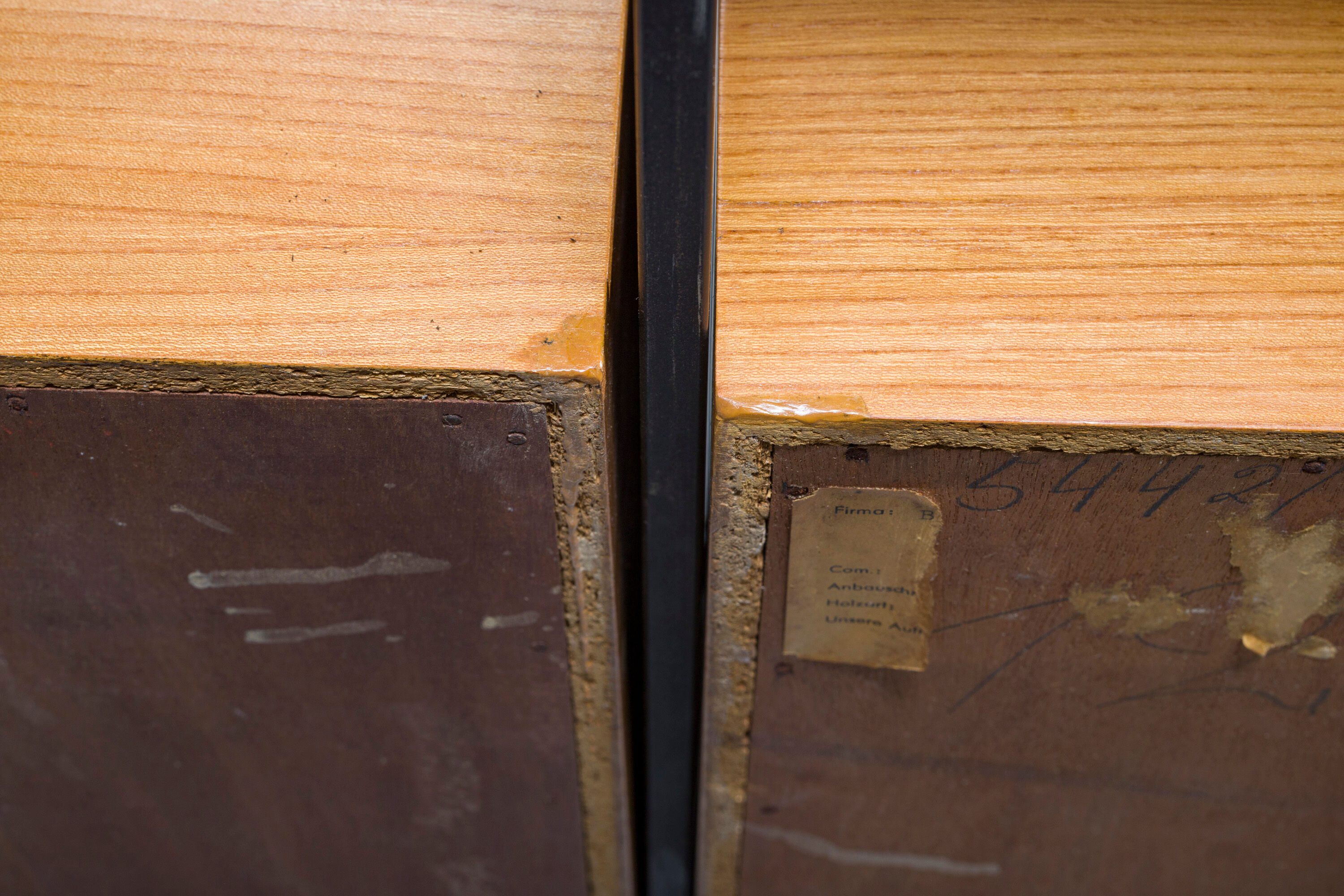 Mid-Century Elm Shelf, 1960s.