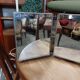 Miroir de barbier triptyque sur pieds 1930