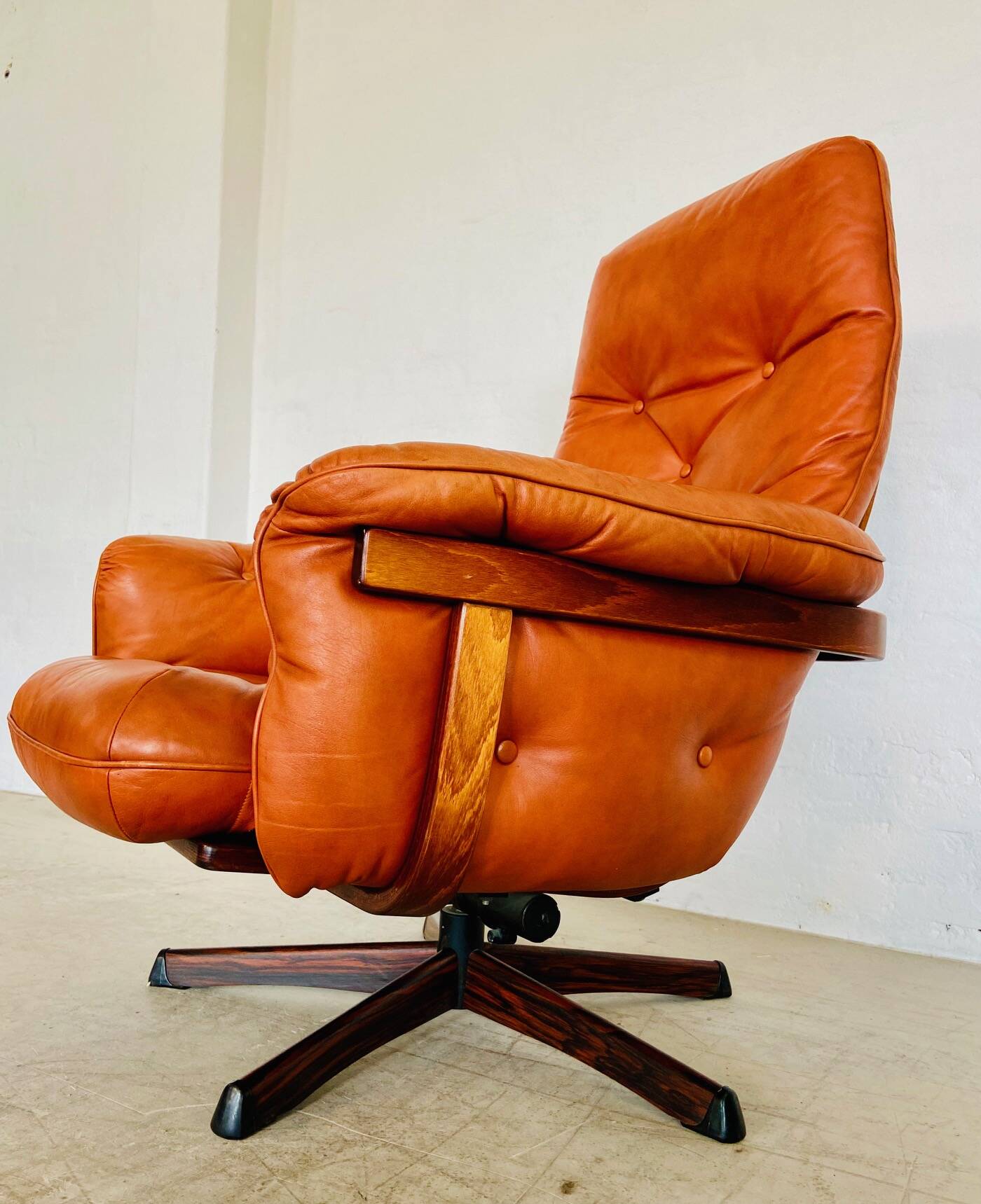 Vintage Danish mid-century Gote Mobler reclining lounge chair 1970s