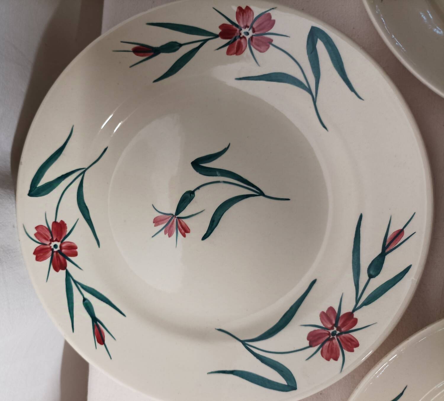 Service assiettes creuses et compotier" Terre de Fer"