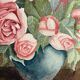 Aquarelle aux roses vintage