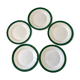 Set of 5 flat plates Digoin Sarreguemines model "Savoie" years 50-60
