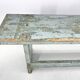 Vintage Industrial All-wood Bench, Original Paint, 1950's