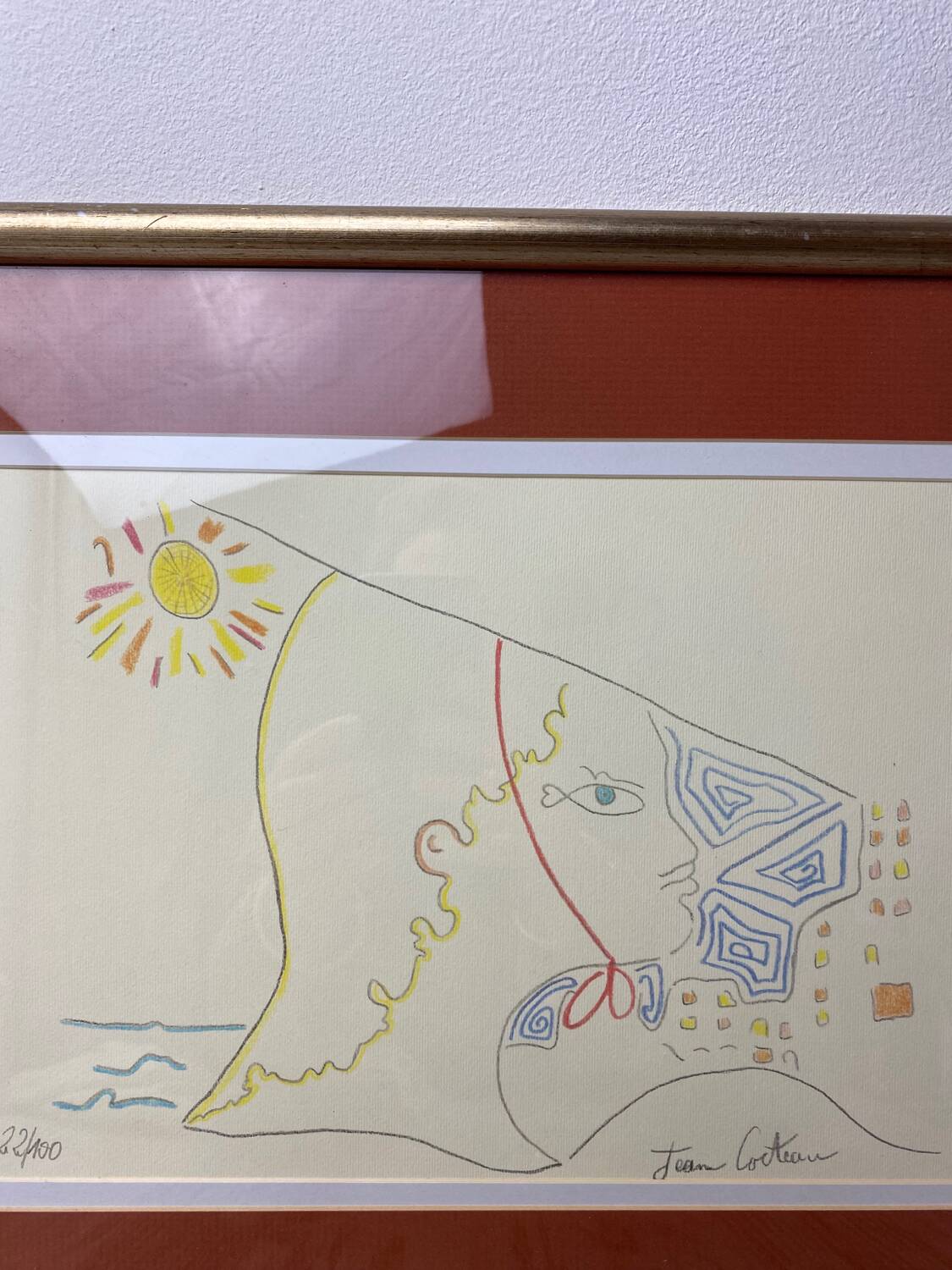 Lithograph Jean Cocteau