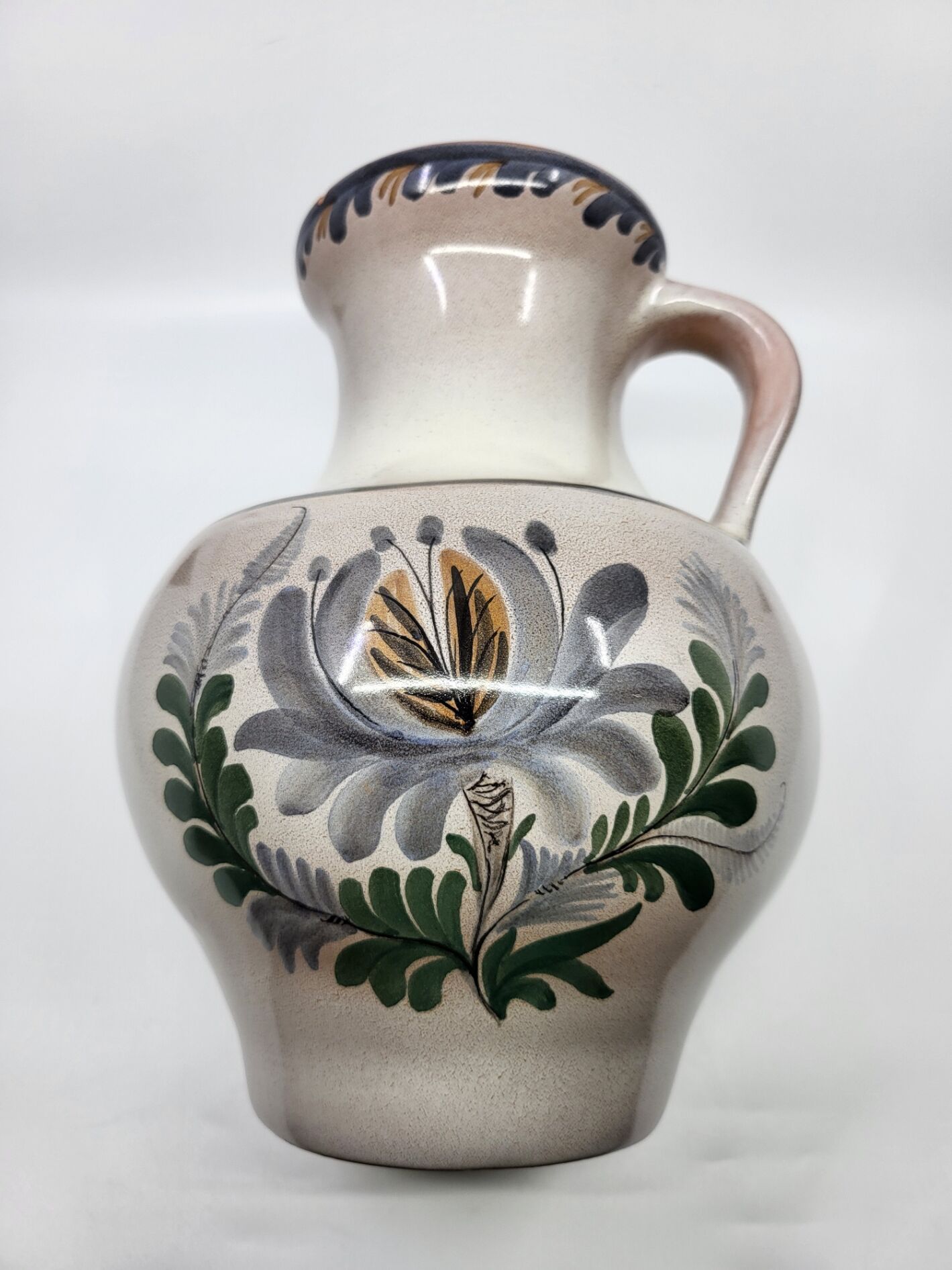 Vase, Jug Jean de Lespinasse (JdL) Hand Decorated France Vintage