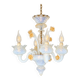 Vintage opalescent Murano chandelier – Italy, 1970s